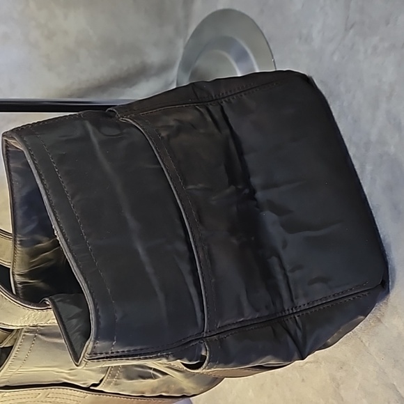 Hermès Brown Nylon Leather Strap Silver Tote Weekender Shoulder Bag Duffle Purse - Picture 10 of 12